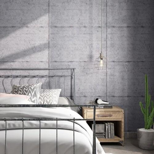 Retro Cement Gray Brick Pattern Wallpaper For Walls Roll 3D Restaurant Stores Office PVC Waterproof Vinyl Wall Paper Home Decor