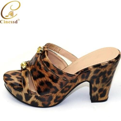 2020 NEW Golden Soft PU Fashion Sexy Square Slippers Women Shoes Peep Toe High Heels Mules Party Dress Pumps