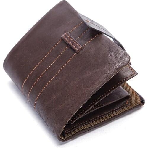 New Genuine wallet women Leather Men Wallets with Coin Pocket Hasp & zipper Male Clutch Casual Wallet for Credit Card Holder