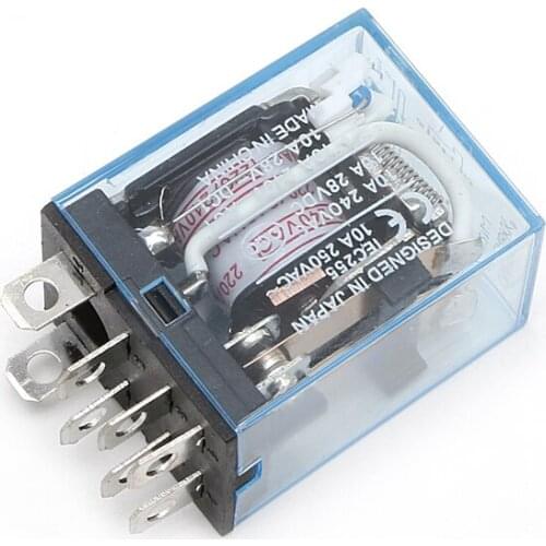 OOTDTY 1Pc LY2NJ AC 220V Coil 10A 240V Power Relay DPDT Led Lamp