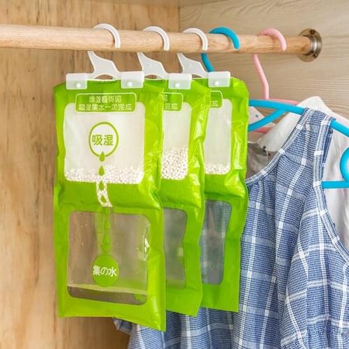 Hanging Wardrobe Closet Cabinet Moisture Hanging Bag Wardrobe Dehumidifier Drying Agent Hygroscopic Anti-Mold Desiccant Bags