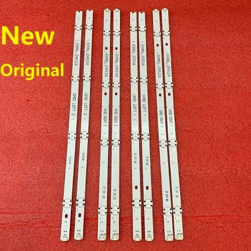 New 5set=40pcs LED backlight strip for LG 49UH6500 49UH650V 49UH661V 49UH668V LC490DGG FJ M6 M5 6916L-2452A 2453A 2551A 2552A