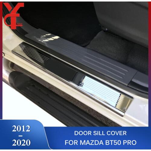SS Threshold Door Sill Thresholds For Mazda Bt50 Pro 2012 2013 2014 2015 2016 2017 2018 2019 2020 Car Styling accessories