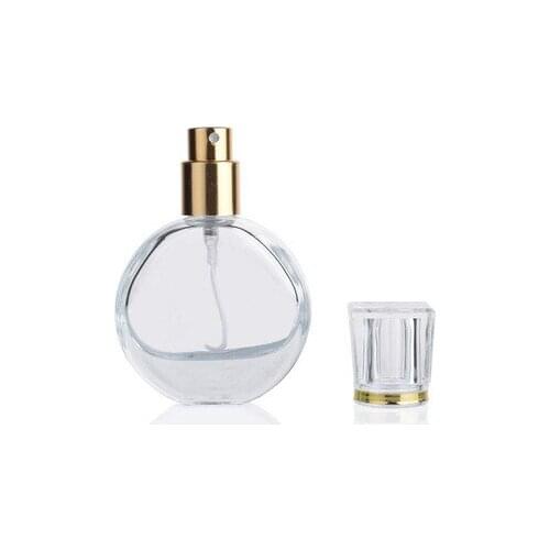 10pc 25ml Round Mini Glass Perfume Bottle Women Portable Refillable Travel Cosmetics Spray Atomizer Empty Cologne Perfume Bottle