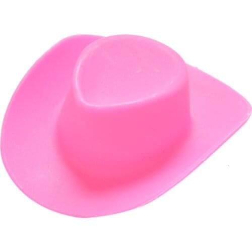1pc cute Pink Princess Hats for Doll Mini Cowboy Hats Kids Christmas Gift