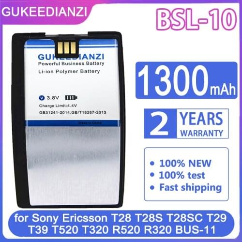 GUKEEDIANZI Replacement Battery BSL-10 1300mAh for Sony Ericsson T28 T28S T28SC T29 T39 T520 T320 R520 R320 BUS-11