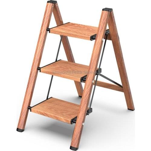 Imitation Solid Wood Living Room Storage Rack Flower Rack Multi Functional Household Small Ladder Three Floor Installati