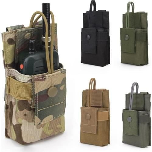 Tactical Package Pouch Walkie hunting Talkie Holder Bag CQC 1000D Military Molle Nylon Radio Pouch Pocket Waist Belt Bag Molle