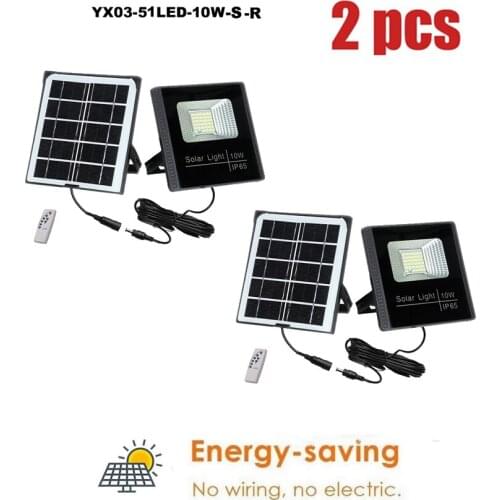 2pcs 51leds solar Newest Power Street Light 120/100smart on at night Lamps Outdoor Street Waterproof Wall Lights Garden Security