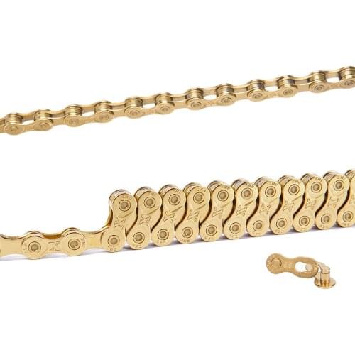 MTB Mountain 9 Speed Chain Road Bike 9v 116 Links Titanium Nitride Coating Gold Bicycle Parts