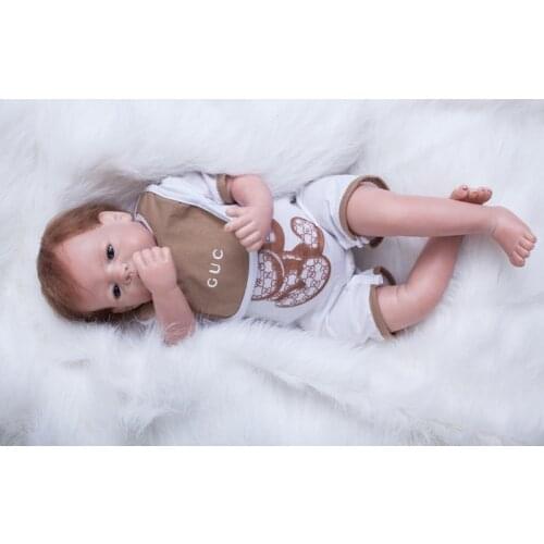 22" Boy Vinyl Doll Toys Cloth Body Bebe Dolls Boneca Reborn Realista Child Girls Babies Toys Bonecas Christmas New Year Gifts