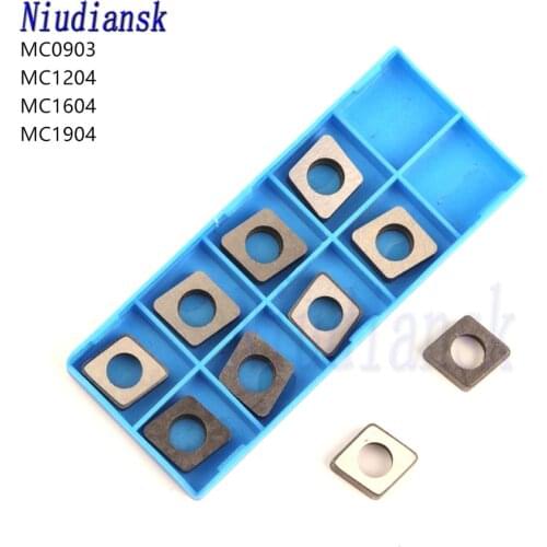 10pcs MC0903 MC1204 MC1604 MC1904 Carbide Inserts Knife Pad For Turning Tool Holder CNC Metal Lathe Tool Accessories C-type Shim