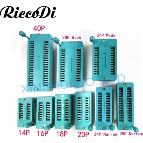 High quality 14P 16P 18P 20P 24P 28P 40P locking seat IC movable seat foots integrated socket base test stand IC scoket