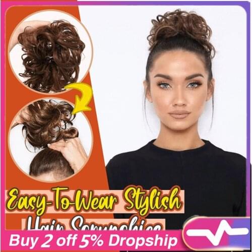 Scrunchie Easy-to-wear Stylish Hair Circle Women Girls Hair Circle Elastics schrunchies pack заколка для волос Dropshipping 40