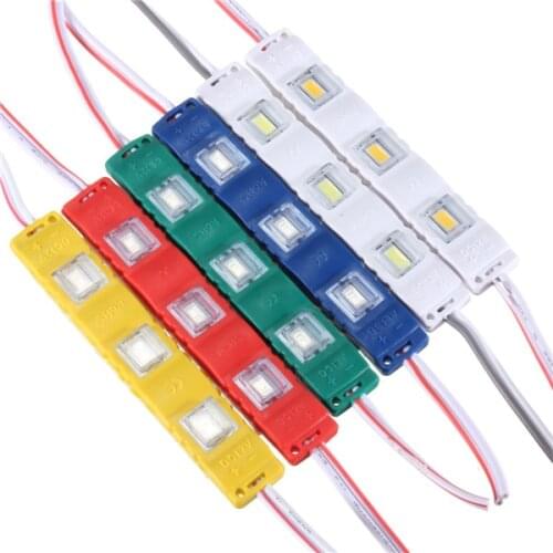1000pcs DC12V 5630/5730 SMD 3 LED Module Injection Waterproof IP55 Decorative Hard Strip Bar Light Lamp White Red Green Blue