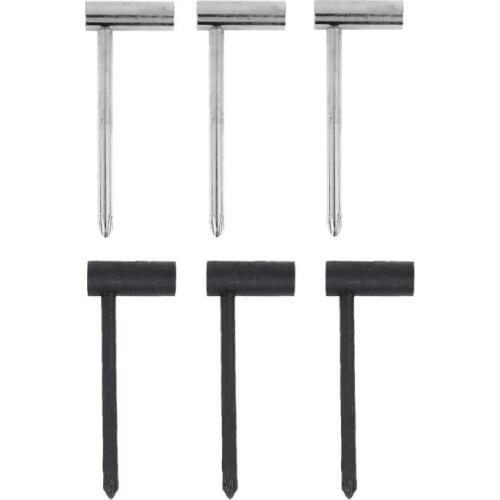 3pcs 7/8/6.35mm Hex Iron Electric Guitar Truss Rod Wrench for Guitar Repair Iron Silver, Black Guitar Wrench Musical Instrument