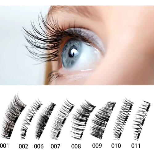 4 Pcs/set 3D Magnetic Eyelashes Handmade Makeup Mink Eyelashes Extended False Eyelashes Reusable False Eyelashes