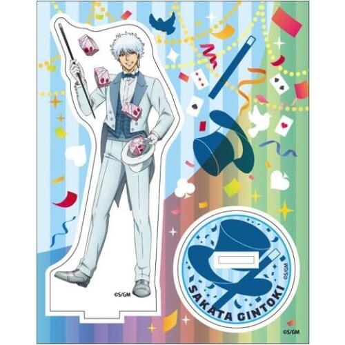 Anime GINTAMA Magician Series Acrylic Stand Model Plate Desk Toy Shimura Tae Kagura Sadaharu Shimura Shinpachi Sakata Gintoki