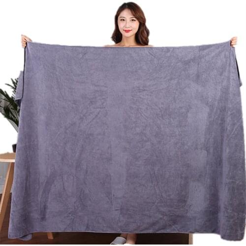 100x200cm microfiber bath towel, super soft, super absorbent and quick-drying, no fading, grey towel