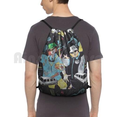 Kevin And Perry Go Large Backpack Drawstring Bags Gym Bag Waterproof Kevinandperrygolarge Movies Michaelaart Dj