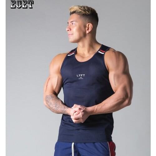 Summer new style muscle fitness mens gym quick-drying fashion sportswear jogger outdoor running exercise casual mens vest