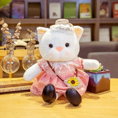 Cute Plush Cats Doll with Skirts Stuffed Lovely Animal Cat Plush Toys for Children Cartoon Appease Toy Kawaii Birthday Gift