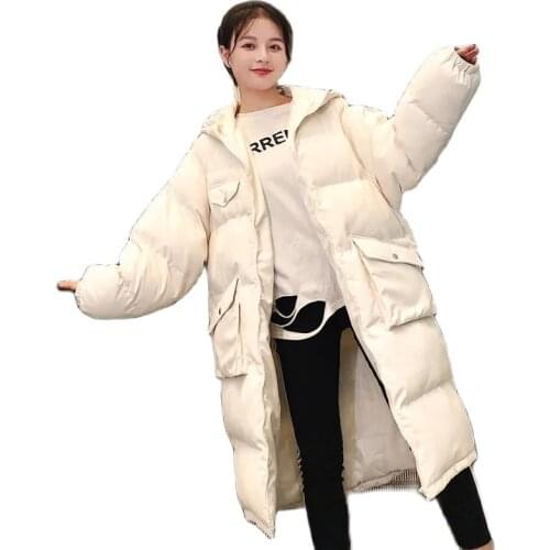 Fashion Female Winter Coat New Style Korean Coats Women Winter 2021 Loose Parkas Mid-Length Thick Padded Jacket