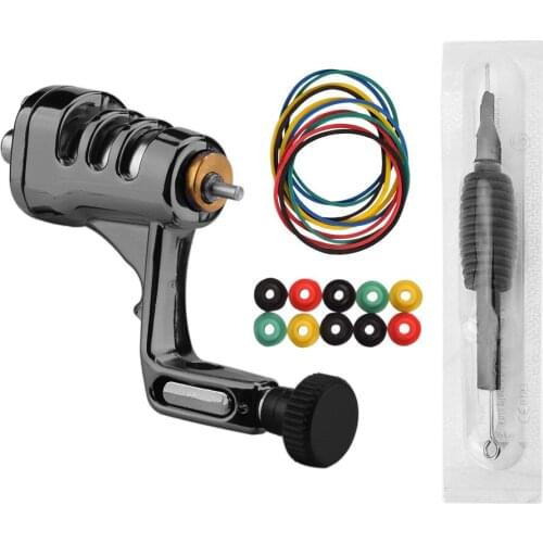 Aluminum Alloy Tattoo Rotary Motor Silicone Gripping Handle Tattoo Machine Gun Kit for Tattoo Shader Liner
