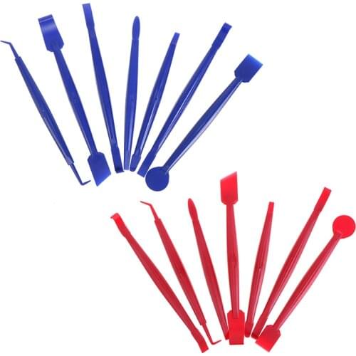 New 7pc Auto Styling Vinyl Carbon Fiber Window Ice Remover Cleaning Wash Car Scraper With Felt Squeegee Tool Film Wrapping