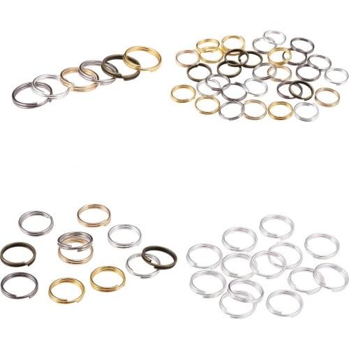 200pcs/lot 4 6 8 10 12 mm Open Jump Rings Double Loops 8 Color Split Ring Connector For DiY Jewelry Making Accessories Wholesale