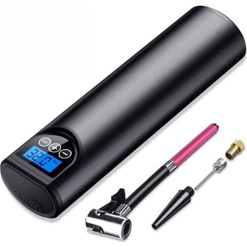 150PSI Motorcycle Bicycle Handheld Inflatable Air Pump Air Compressor Cordless Motorbike Tyre Inflator LCD Digital Rechargeable