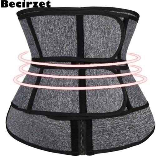 Strong Control Sheath Waist Trainer Women Slimming Belt Modeling Straps Tummy Wrap Reductive Girdle Neoprene Grey Shaper Cincher