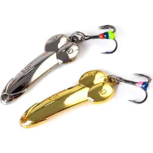 Winter Ice Fishing Lure 1pc 5g/10g Gold Silver Spoon Spinner Hard Lure With Treble Hook For Trout Pike