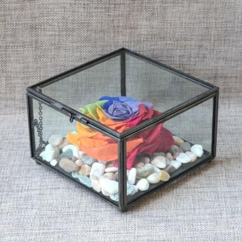 Jewelry Box Ring Glass Box Glass Storage Box Home Decor Trend Supplies Gifts for Girls