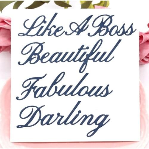 Words Metal Cutting Dies Stencils for DIY Scrapbooking Decorative Embossing Paper Card Making Craft