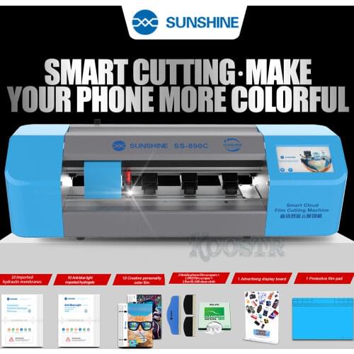 SS-890C Sunshine Auto Flexible Hydrogel Film Cutting Machine Mobile Phone Tablet Front Glass Back Cover Protect Film Cut Tool