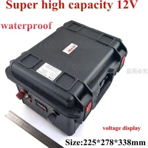 Super high capacity 12V 300Ah 250Ah 200Ah Lithium li-ion lipo battery for power boat motor solar wind energy UPS + 10A charger