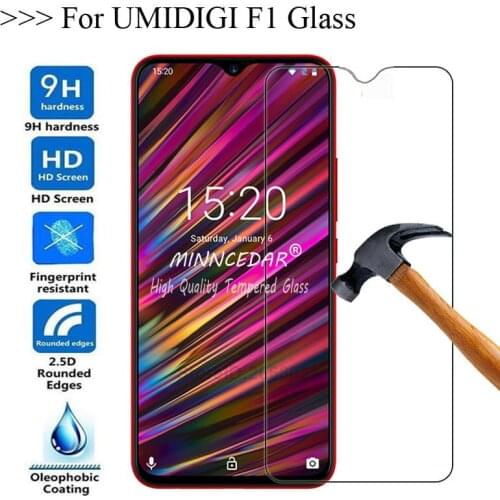 High Quality Tempered Glass For UMIDIGI F1 Screen Protector Protective Film For UMIDIGI F1 6.3" Glass Cover Case Phone