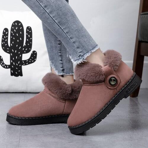 Winter Women Boots Thick Plush Fashion Snow Boots Women Lightweight Keep Warm Ankle Boots Flats Cotton Shoes Women Botas Mujer