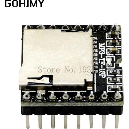 10pcs DFPlayer Mini MP3 Player Module MP3 Voice Decode Board Supporting TF Card U-Disk IO/Serial Port/AD for arduino GOHJMY
