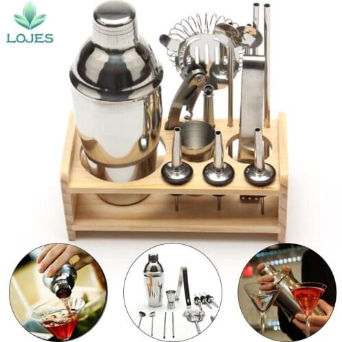 12Pcs Stainless Steel Cocktail Shaker Mixer Drink Bartender Browser Kit Bars Set Tools for Professional Bartender Tools