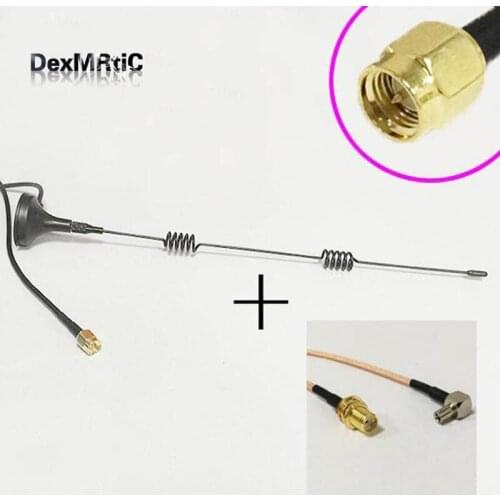 2.4Ghz 3dbi wifi antenna with magnetic base extension cable 1.5m TNC male connector + TNC female bulkhead switch ufl/ipx Cable