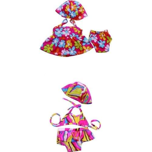 2 Set Swimwear Bikini Dress Swimsuit For 18 inch American Doll Doll Doll Clothes Bathing Suit Clothing Costume