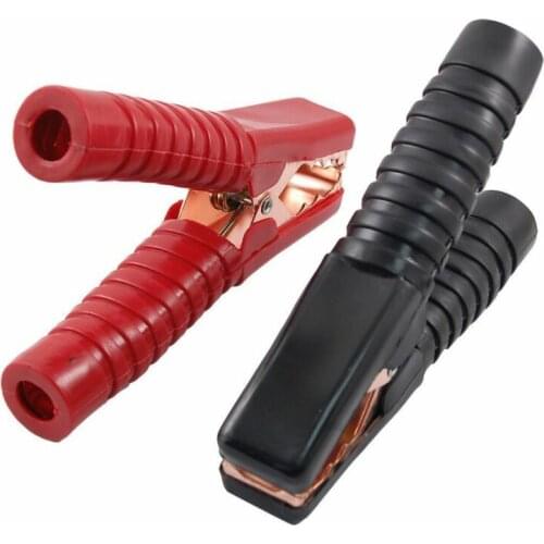 2pcs Hot Car Alligator Clips Battery Clamps Crocodile Clip 200A Red+Black