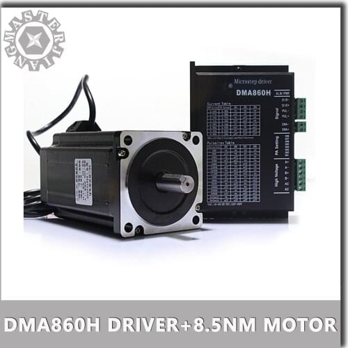 86BYG250D 8.5NM Stepper Motor+Nema 34 Stepper DMA860H Stepper Motor Driver with fan 2-phase for 57 86 Stepper Motor Nema 23 34