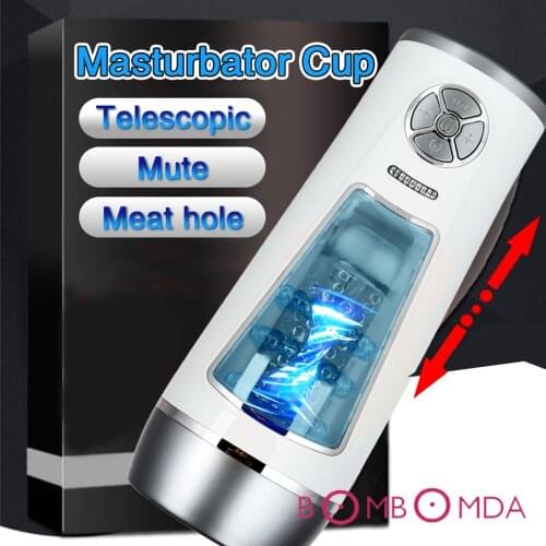 Electric Automatic Telescopic Rotation Vibrator For Men Masturbator Moan Interactive Masturbate Cup Sex Machine Sex Toys for Man
