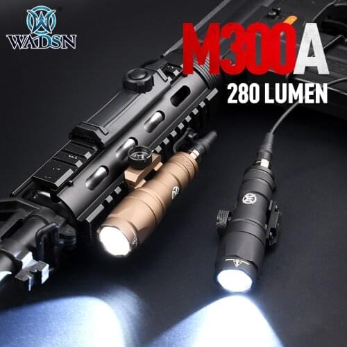 WADSN Airsoft Surefir M300A M300 Mini Scout Light RifleTactical Flashlight Dual Function Pressure Switch Hunting WeaponGun Torch