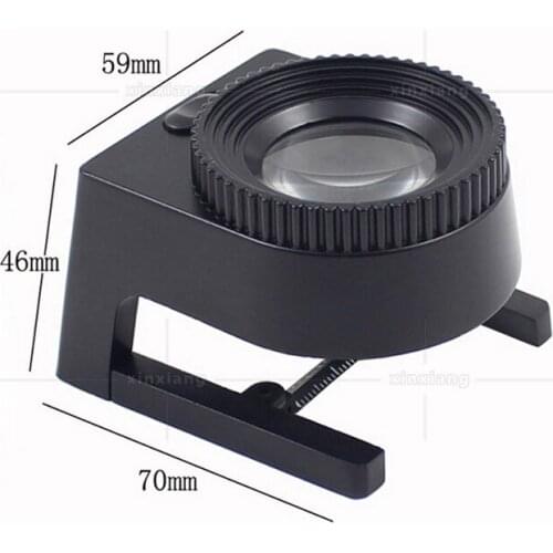 Portable Illuminated Printers Loupe Lamp Cloth Magnifier Double Optical Glass Lens Linen Tester Magnifying Glass with LED Lights