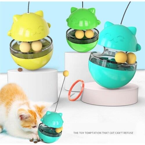 Pet Toys Funny Cat Slow Leaking Food Ball Cat Educational Tumbler Food Dispenser