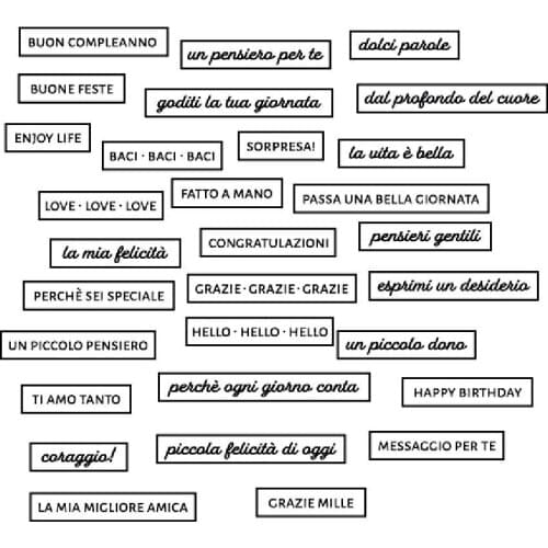 Italian word Transparent Silicone Rubber Stamp Sheet Cling Scrapbooking DIY Cute Pattern Photo Album Stamp